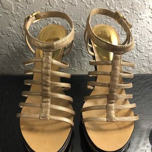 Michael Kors Gold Strappy Heels